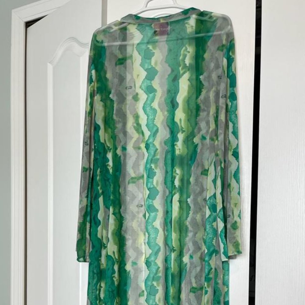 Magic & Capes Festival Wear Green Flowy Bohemian Long Cape